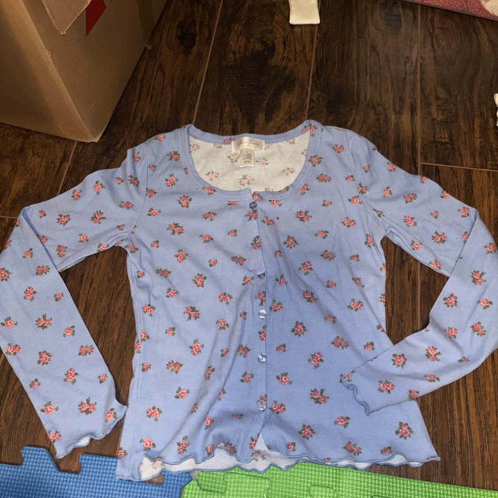 Floral Long Sleeve Kids Tee